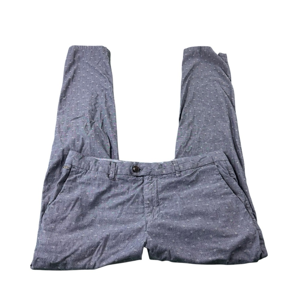 Scotch & Soda Blue Pattern Mens Mott Chino Pants 36x34 136191-17-SSMM-C80